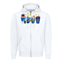White police coffee cups Zipper Hoodie - texasbilliewilder
