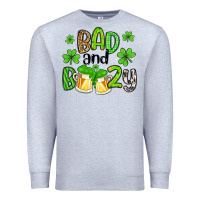 Heather Grey bad and boozy Premium Sweatshirt - Artiststas