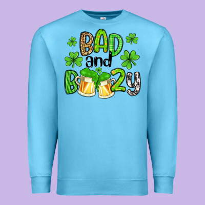 Bad And Boozy Premium Sweatshirt Designed By Artiststas