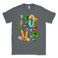 Charcoal Heather summer love teacher Classic Tee - texasbilliewilder