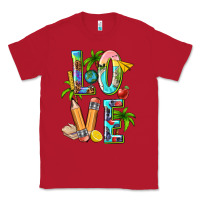 Red summer love teacher Classic Tee - texasbilliewilder
