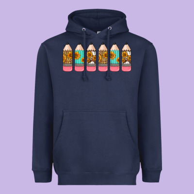 Western Teacher Pencils 16oz Libbey Glass Heavyweight Hoodie Designed By Hra Design Shop