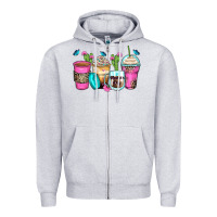 Heather Grey mother's day coffee cups Zipper Hoodie - Zillion Design Studio
