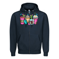 Navy mother's day coffee cups Zipper Hoodie - Zillion Design Studio