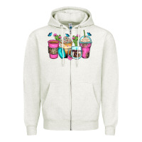 Oatmeal Heather mother's day coffee cups Zipper Hoodie - Zillion Design Studio