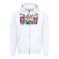 White mother's day coffee cups Zipper Hoodie - Zillion Design Studio