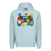 Blue Mist autism awareness video game controller Premium Hoodie - MaliasSmallBusiness