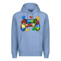 Colony Blue autism awareness video game controller Premium Hoodie - MaliasSmallBusiness