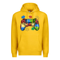 Lemon autism awareness video game controller Premium Hoodie - MaliasSmallBusiness