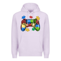 Lilac autism awareness video game controller Premium Hoodie - MaliasSmallBusiness