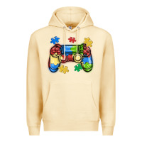 Pina Colada autism awareness video game controller Premium Hoodie - MaliasSmallBusiness