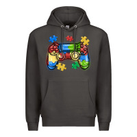 Smoke autism awareness video game controller Premium Hoodie - MaliasSmallBusiness