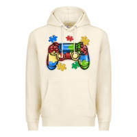 Tofu autism awareness video game controller Premium Hoodie - MaliasSmallBusiness