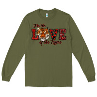 Army Green for the love of the tigers red Long Sleeve Tee - RanaPortraitStore