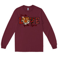 Burgundy for the love of the tigers red Long Sleeve Tee - RanaPortraitStore
