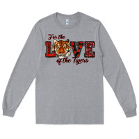 Heather Grey for the love of the tigers red Long Sleeve Tee - RanaPortraitStore