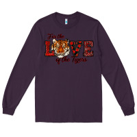 Plum for the love of the tigers red Long Sleeve Tee - RanaPortraitStore