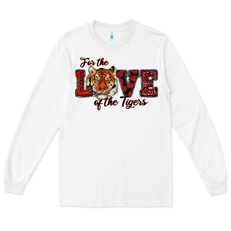 For The Love Of The Tigers Red Long Sleeve Tee by RanaPortraitStore | Teevron