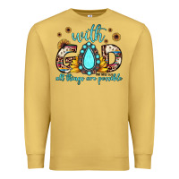 Antique Gold with god all things are possible matthew 19 26 Premium Sweatshirt - JahusDesignShop