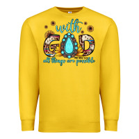 Lemon with god all things are possible matthew 19 26 Premium Sweatshirt - JahusDesignShop