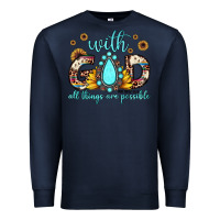 Navy with god all things are possible matthew 19 26 Premium Sweatshirt - JahusDesignShop