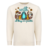 Sandshell with god all things are possible matthew 19 26 Premium Sweatshirt - JahusDesignShop