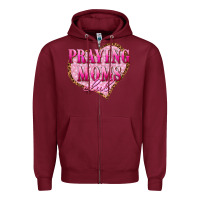 Burgundy praying moms club Zipper Hoodie - texasbilliewilder