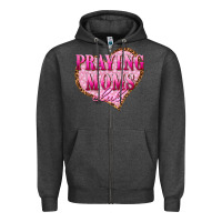 Charcoal Heather praying moms club Zipper Hoodie - texasbilliewilder