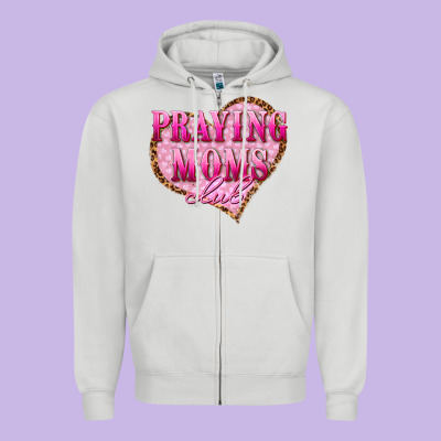 Praying Moms Club Zipper Hoodie Designed By Texasbilliewilder