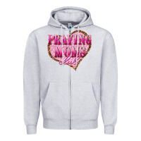 Heather Grey praying moms club Zipper Hoodie - texasbilliewilder