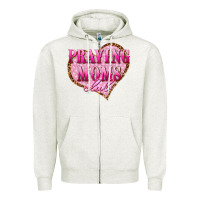 Oatmeal Heather praying moms club Zipper Hoodie - texasbilliewilder