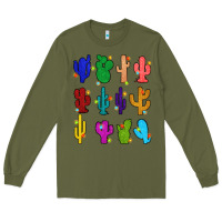 Army Green christmas glitter cactus Long Sleeve Tee - Zillion Design Studio