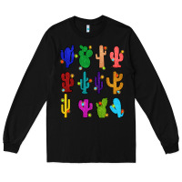 Black christmas glitter cactus Long Sleeve Tee - Zillion Design Studio