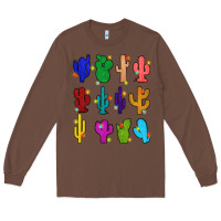 Chestnut christmas glitter cactus Long Sleeve Tee - Zillion Design Studio