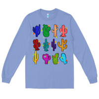 Colony Blue christmas glitter cactus Long Sleeve Tee - Zillion Design Studio