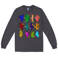 Smoke christmas glitter cactus Long Sleeve Tee - Zillion Design Studio