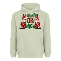 Matcha Naughty or nice christmas elfs Heavyweight Hoodie - FaDigitalArtStudio