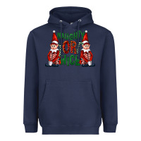 Navy Naughty or nice christmas elfs Heavyweight Hoodie - FaDigitalArtStudio