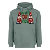 Sage Naughty or nice christmas elfs Heavyweight Hoodie - FaDigitalArtStudio