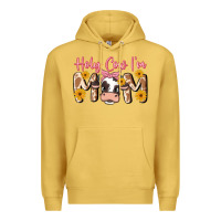 Antique Gold holy cow i'm mom Premium Hoodie - MaliasSmallBusiness