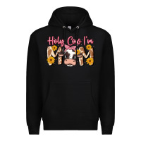 Black holy cow i'm mom Premium Hoodie - MaliasSmallBusiness