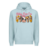 Blue Mist holy cow i'm mom Premium Hoodie - MaliasSmallBusiness