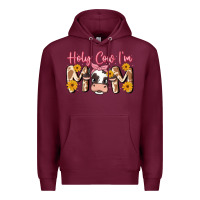 Burgundy holy cow i'm mom Premium Hoodie - MaliasSmallBusiness