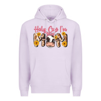 Lilac holy cow i'm mom Premium Hoodie - MaliasSmallBusiness