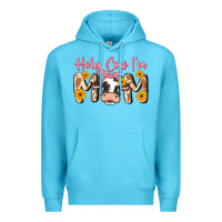 Ocean Blue holy cow i'm mom Premium Hoodie - MaliasSmallBusiness