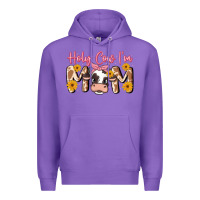 Purple holy cow i'm mom Premium Hoodie - MaliasSmallBusiness