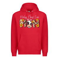 Red holy cow i'm mom Premium Hoodie - MaliasSmallBusiness