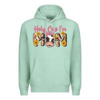 Seafoam holy cow i'm mom Premium Hoodie - MaliasSmallBusiness