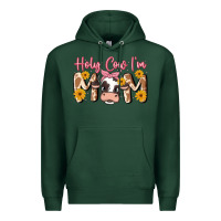 Sports Green holy cow i'm mom Premium Hoodie - MaliasSmallBusiness