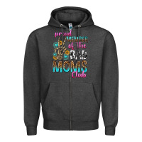 Charcoal Heather proud member of the bad moms club Zipper Hoodie - texasbilliewilder